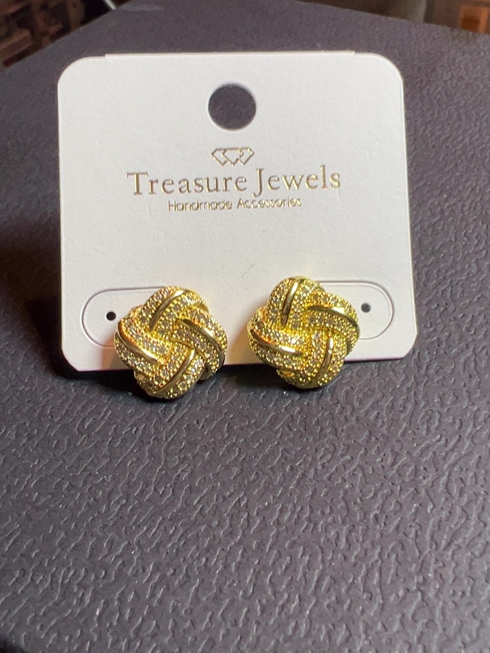 Treasure Jewels Gold Rosette Stud Earrings